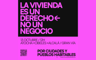 Ante la crisis de vivienda, el 13 de octubre pasa a la acción
